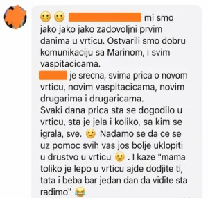 utisci roditelja o vrticu
